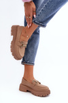 Women's Moccasins with Decoration Dark Beige Gargi