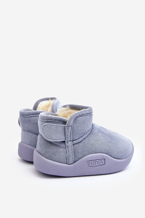 Children's Insulated Snow Boots with Faux Fur Lining Blue Benigna