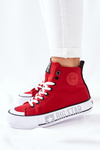 High Sneakers On A Platform Big Star II274018 Red