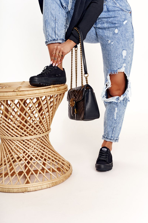 Women's Sneakers On A Chunky Sole BIG STAR FF274248 Black