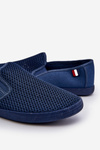 Men's Openwork Sneakers Canvas Shoes Navy Blue Koboru