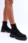 Classic Suede Fleece Boots Black Vergilia 
