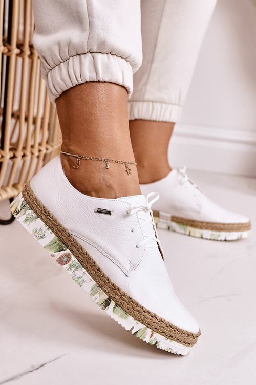 Women's Leather Brogues Shoes Maciejka White 02936-11