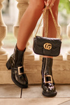 Lacquered Heel Boots Black Hensy