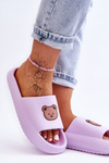 Light Women's Foam Slippers With Teddy Bear Violet Lia