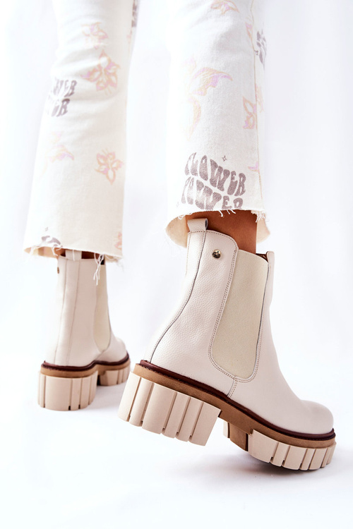 Ankle Boots Worker Maciejka Beige 05312-04