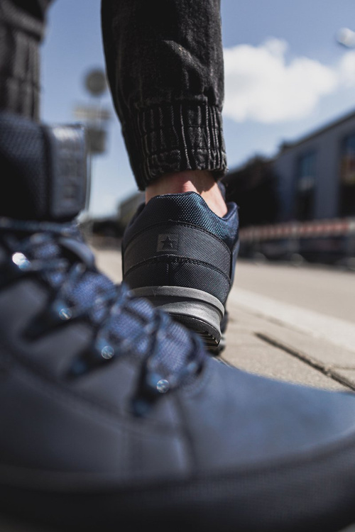 Trekking Youth Shoes Big Star High Outdoor Navy Blue EE274817