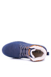 Insulated Navy Blue Men's Trekking Boots With Fleece Nuss