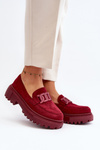 Women's Loafers with Chain Bordeaux Mevre