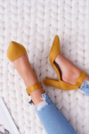 Women's Stiletto pumps Yellow Domine