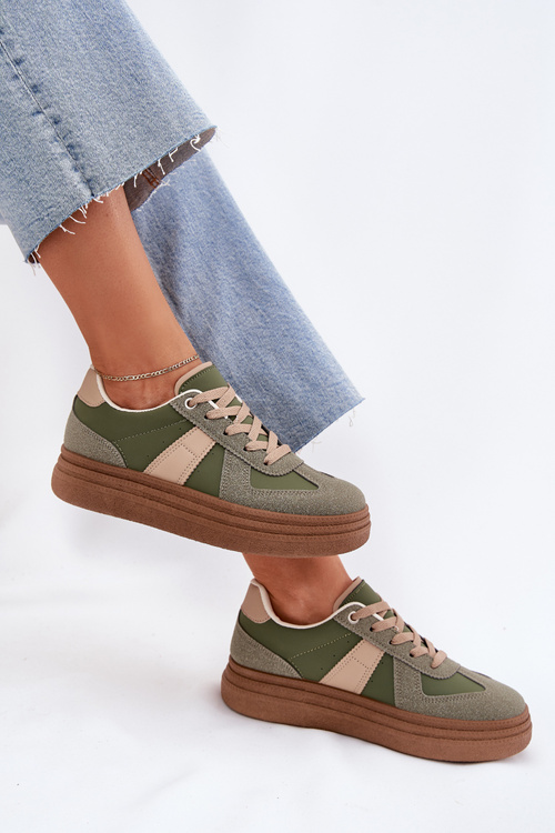 Women's Platform Sneakers Green Dovina