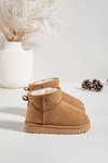 Children's Youth Snow Boots Lined with Fleece Camel Mireya