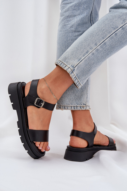 Women's Platform Sandals Black Evaretha
