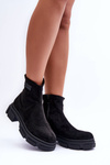 Classic Suede Fleece Boots Black Vergilia 