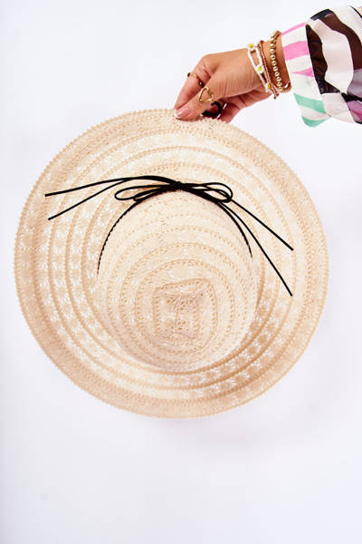 Women's Openwork Hat Beige Elif