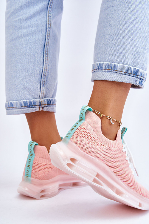 Women's Slip-on Sock Shoes GOE JJ2N4081 Light pink