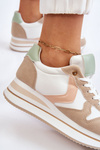 Women's Wedge Sports Shoes White And Beige Neva
