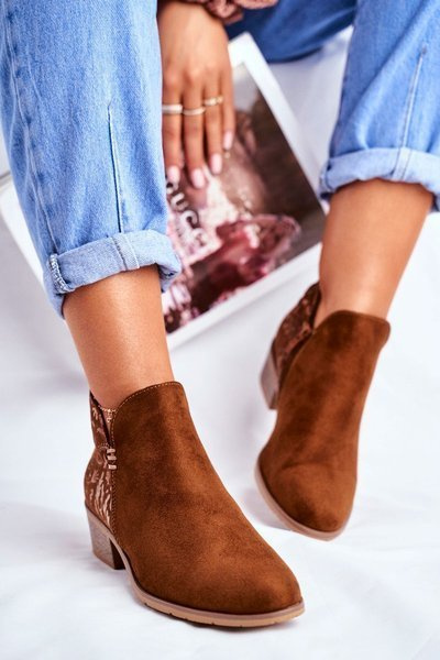 Women's Flat Heel Spring Boots Camel Elizabeth