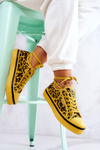 Trampki Damskie Pantera Żółte Big Star JJ274616