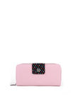 Large Women's Zip Wallet Dots Light Pink Huntress