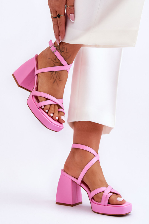 Fashionable High Heels And Platform Sandals Light pink Secret Rose