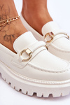 Women's Loafers On A Massive Platform White Calypso