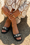 Women's Sandals with Decorations S.Barski KV27-004 Black