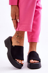 Women's Platform Slippers Black Carmela