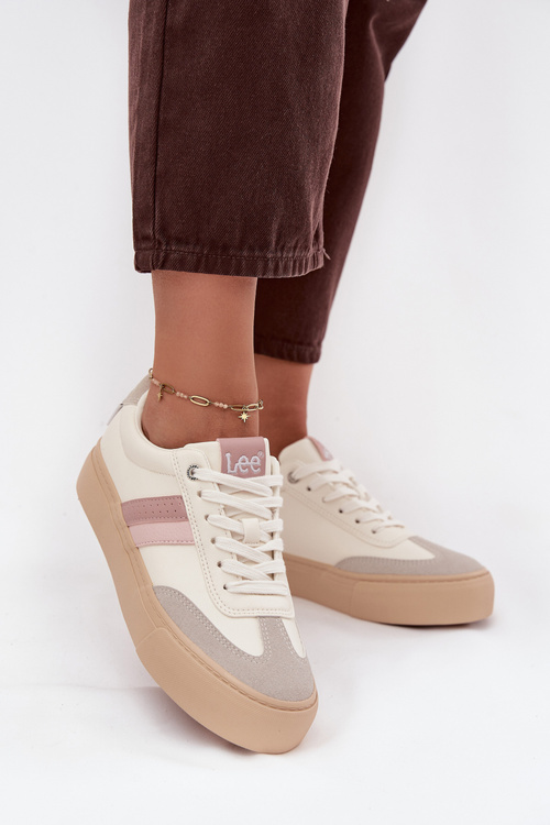 Damskie Sneakersy Zgaszona Biel LEE AILANI WOMEN LOW 50253004.02A