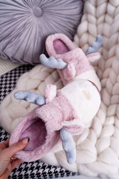 Women's Tootsie Fleece Reindeer Pink Deff