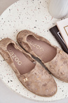 Espadryle Damskie Eleganckie Zamsz Kwiaty Beżowe Zazoo 10177