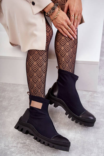 Women's fabric boots Nicole 2703 Black