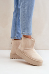 Women's Platform Snow Boots Light Beige Leanara
