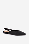 Ballet Flats With Braiding And Pointed Toes Black Hefion