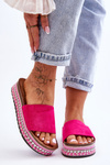Women's Smooth Suede Slippers Fuchsia Hayen