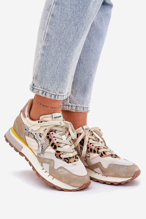 Buty Sportowe Sneakersy Damskie Złote D.Franklin DFSH378006