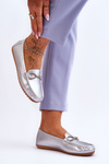 Women's Slip-On Loafers With Glitter Embellishment Silver This Moment