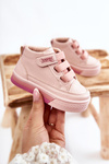 Children's High-top Sneakers With Rib Pink Baxter