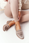 Openwork Loafers Sergio Leone MK735 Beige