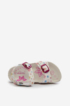 Children's Sandals with Flowers and Buckles White Memoria