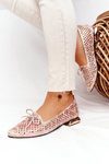 Openwork Loafers On Gold Heels Vinceza 21-10602 Multicolour