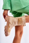 High Workers Booties On A Zipper Dark beige Nerisa
