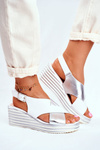Women’s Sandals On Wedge Sergio Leone White SK328