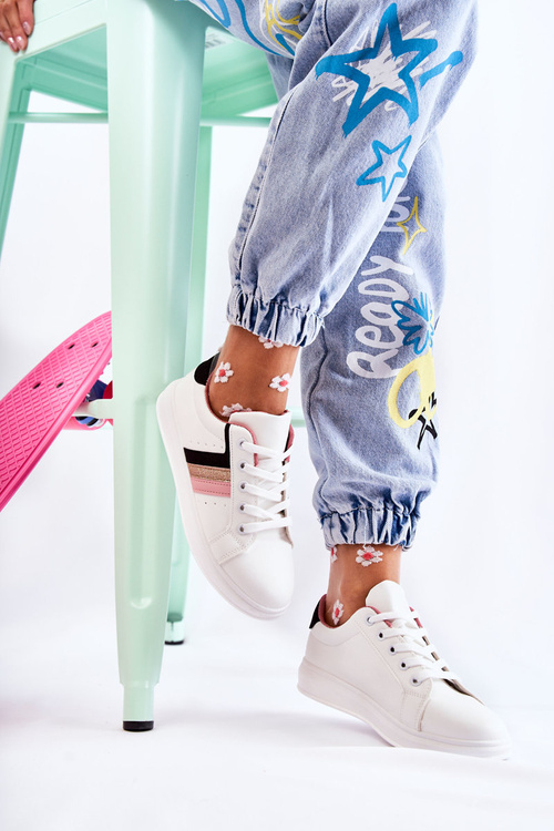 Women's Sport Shoes, Tied White Renesme