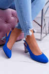 Sergio Leone Women's Galanter Stiletto pumps SK788 Blue Lati