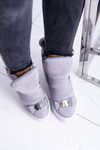 Zamszowe Sneakersy Na Koturnie Lu Boo Szare