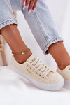 Ladies Sneakers With Lace Lee Cooper LCW-25-31-3440L Beige