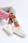 Women's platform sneakers white Eshen