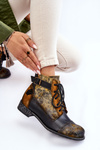 Women's Leather Boots Shoes Maciejka 05077-07 Yellow-Black