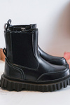 Children's Boots with Zipper Lined Black Jolynn